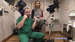 Dr Tampa Humiliates Olympic Failure Kalani Luana in Latex Gloves and Hospital Leggings Spreading