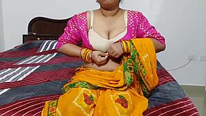 Desi bhabhi shares bed with dever for hot indian taboo doggystyle pussy fucking