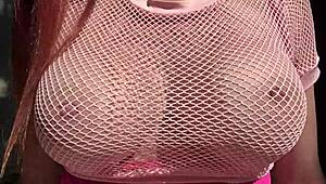 oh man my huge natural italian tits bounce outdoors in slow mo closeup fetish