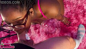 Black ebony babe daddy slurps white cock pov asmr deepthroat, spitting sloppy humiliation cum