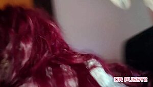 Ebony Deepthroats Massive White Cock Swallows Cum