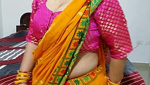 Desi bhabhi shares bed with dever for hot indian taboo doggystyle pussy fucking