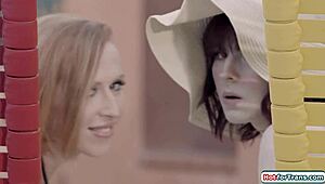 Shemale Couple Delivers Bareback Anal Pounding to Sexy Masseuse in California