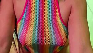 Latina Brunette Gapes Ass with Huge Zucchini Till Squirting Cum