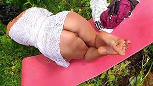 emotions surge bending doggystyle flashing my bare wet pussy no panties