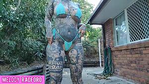 melody radford twerks slaps huge ass in micro bikini haul