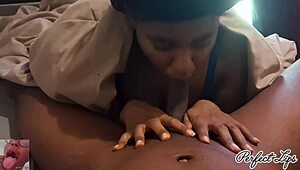 Amazing soft juicy lips tease lick suck throbbing huge cock