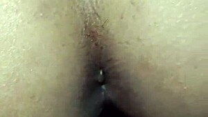 beautiful indian girl takes huge cock deep in her tight ass close-up