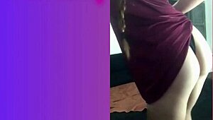 that sexy skinny redhead brazilian sol megan fire dances flashing her tattooed legs and small waist in lingerie like you crave