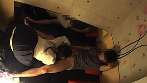 japanese chubby schoolgirl's huge saggy natural tits get secret oily massage tease