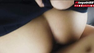 thai student slut gets her shaved ass creampied hard