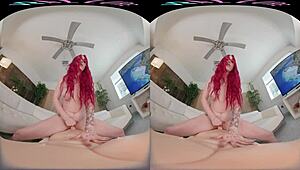 Vrallure Redhead Voyeur Masturbates Pierced Nipples Pov
