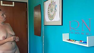 Indian Nudist Paints Naked Mandala Patterns in Art Workshop