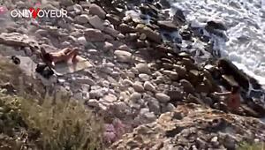 Horny beach voyeur gets fucked wildly by stranger!