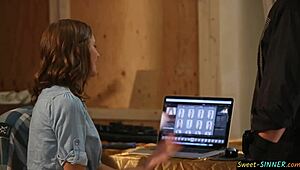 Classy teen model seduces photographer into wet pussy fantasy fuck