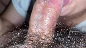 rainy day vibes as my horny girlfriend sucks off my thick cum load