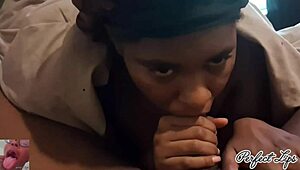 Amazing soft juicy lips tease lick suck throbbing huge cock