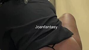 joanfantasy stuffs her ebony ass with toys in bathroom solo?