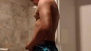 Sexy Shower Scene Part 1 with Steamy Water Cascading over Curves and Skin