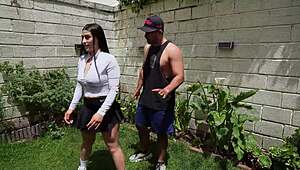 karina miller trains then rides instructor in steamy gym sex