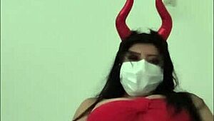 my devil costume turns innocent me into novice whore tease