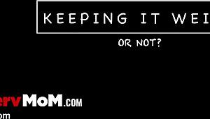 Pervmom milf begs for cum inside her shaved pussy in taboo riding trailer