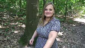 Pov Forest Hike Turns Into Curvy German Blonde Ride