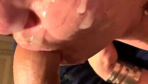 fucked her brains out for college tuition older slut takes double jizz facial