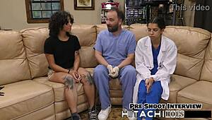 Petite Tattooed Latina Nicole Luva Spreads Hairy Pussy on Bed with Vibrator Moans