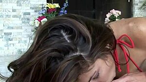 wanna see this big tits babe slobber all over thick cock?