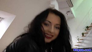 posh uk teen 18+ teases old man's cock in glamour pov stockings