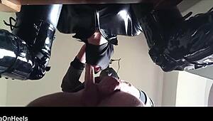 Chairtied Hooded Ballgagged Milf Ring Gagged Sucks Big Cock Till Creampie Cumshot
