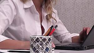 cherry the sexy pornstar secretary struts in heels