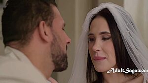 petite bride in dress rides anal outside switching to ass-to-mouth frenzy