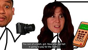 Step-siblings' fake porn shoot turns into real messy chaos!