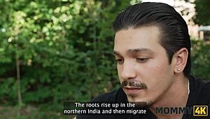 damn sexy mommy huge tits rides young cock outdoors