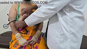 doctor squeezes telugu aunty's huge boobs during hospital check