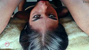 mysterious baddies unleash dulce maria's deepthroat on huge black cock facial finale