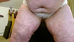 dawnskye1962 strips pretty panties showing huge tits ass belly orgasm.