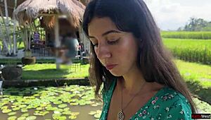 Cum dripping down her face while eating pasta in public cafe feels so dirty