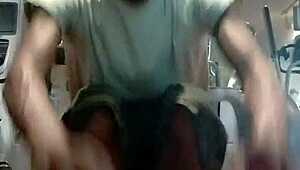 21 year old athletic dorm workout tempts roommate