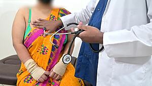 doctor squeezes telugu aunty's huge boobs during hospital check