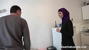 muslim milf espoir gives oiled handjob blowjob and creampie sex