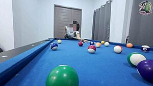 Thai Pool Table Climb Turns Into Hard Bent-Over Pounding With Moans