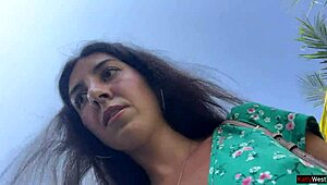 Cum dripping down her face while eating pasta in public cafe feels so dirty