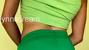 brunette teen kneels for pov blowjob cum swallow