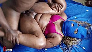 Amateur couple rips clothes for morning sex with juicy tight pussy pounding outdoors