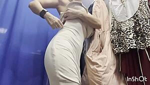 girl slips off dress in public locker room on cam