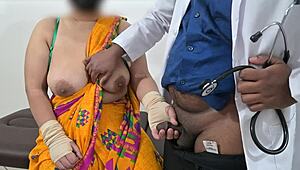doctor squeezes telugu aunty's huge boobs during hospital check