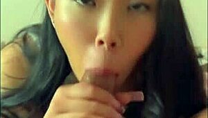 asian goddess slurps cock deep then gets pounded hard in cosplay!